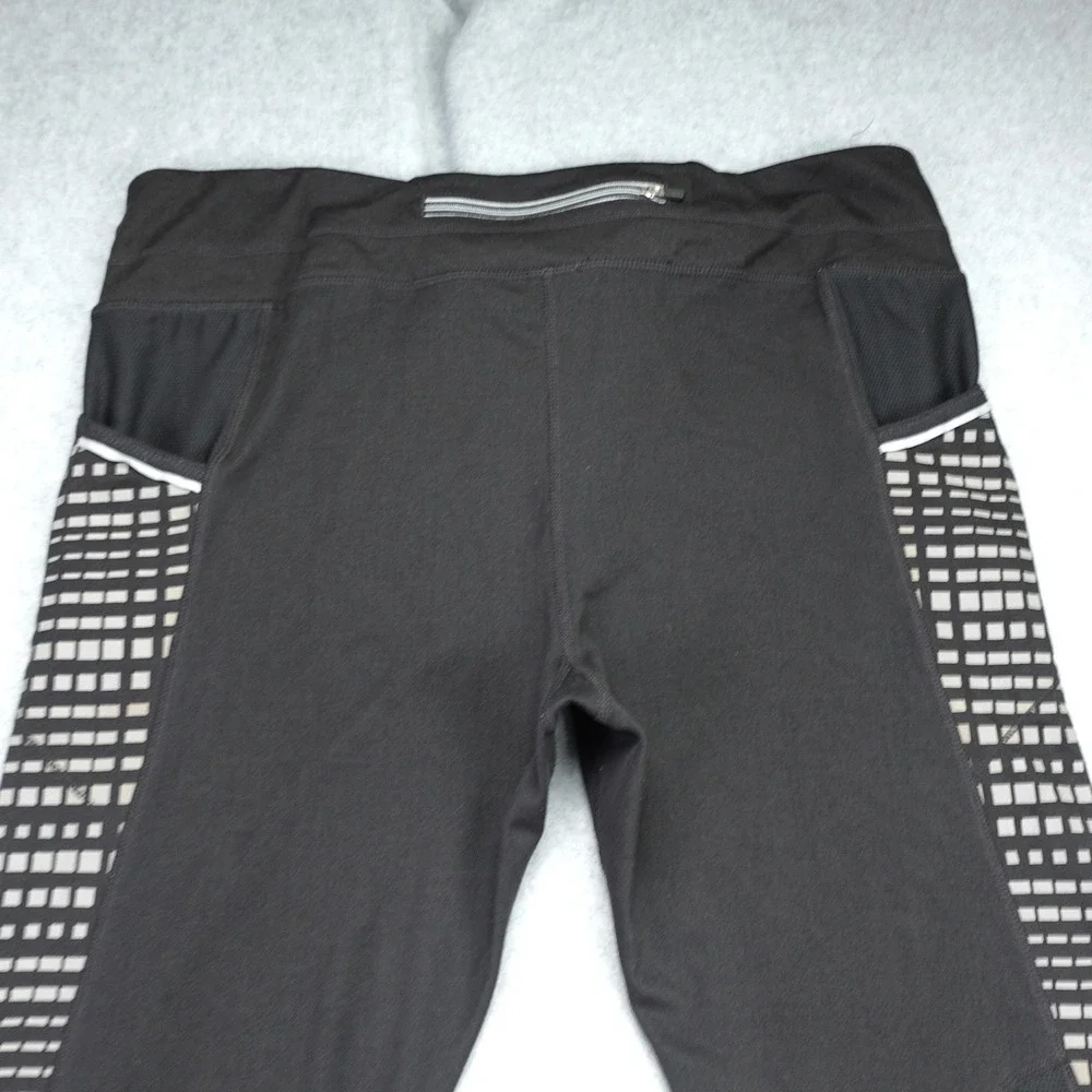 Athleta Leggings Womens XL Black Be Free Tight Reflective Running‎ Pockets